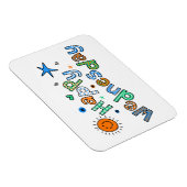 Niedlicher Glückwunsch Mittwoch Woche Grußwortausd Magnet (Rechte Seite)