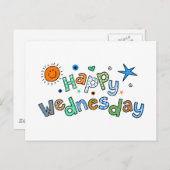 Niedlicher Glückwunsch Mittwoch Woche Grußwortausd Postkarte (Vorne/Hinten)