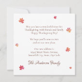 Niedlicher Glückwunsch Neues Address Pumpkin Movin Ankündigung (Rückseite)