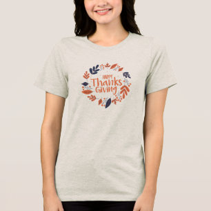 Niedlicher Glückwunsch zum Erntedankfest Türkei Ta Tri-Blend Shirt