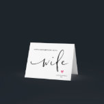 Niedlicher Glückwunsch zum ersten Geburtstag als m Karte<br><div class="desc">Dieser niedliche Geburtstag als meine Ehefrau Card ist ein lustiger Weg,  um den Geburtstag Ihrer neuen Ehefrau zu feiern!</div>