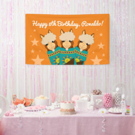 Niedlicher Glückwunsch zum Geburtstag Boy Alpacas  Banner