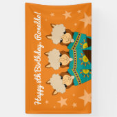 Niedlicher Glückwunsch zum Geburtstag Boy Alpacas Banner (Vertikal)