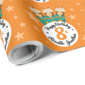 Niedlicher Glückwunsch zum Geburtstag Boy Alpacas Geschenkpapier (Rolleneckpunkt)