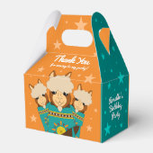 Niedlicher Glückwunsch zum Geburtstag Boy Alpacas Geschenkschachtel (Rückseite)