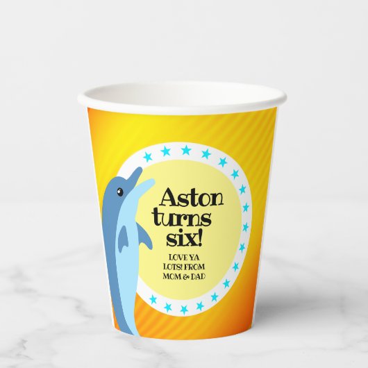 Niedlicher Glückwunsch zum Geburtstag Boy Blue Dol Pappbecher (Vorderseite)