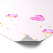 Niedlicher Glückwunsch zum Geburtstag Prinzessin & Poster (Ecke)