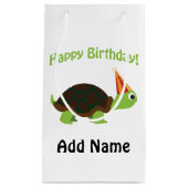 Niedlicher Glückwunsch zum Geburtstag! Schildkröte Kleine Geschenktüte (Vorderseite)