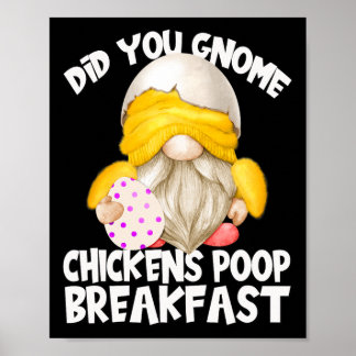 Niedlicher Gnom im gelben Hühnerkostüm Hühner sche Poster