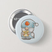 Niedlicher Gnom Krankenpfleger Button (Vorne & Hinten)