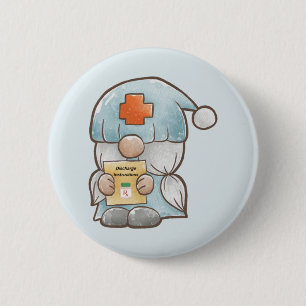 Niedlicher Gnom Krankenpfleger  Button