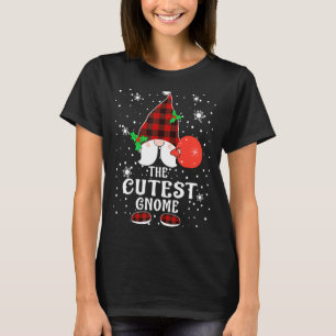 Niedlicher Gnome Buffalo Kariert Matching Family C T-Shirt