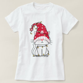 Niedlicher Gnome Cat T - Shirt