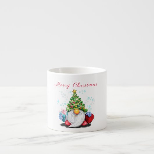 Niedlicher Gnome Christmas Espresso Cup Espressotasse (Vorderseite)