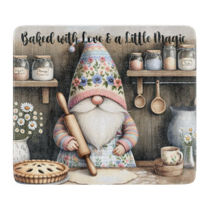 Niedlicher Gnome gebacken mit Liebe Schneidebrett