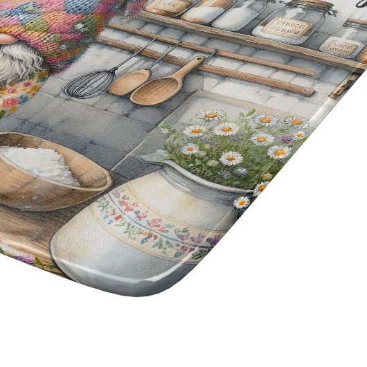 Niedlicher Gnome gebacken mit Liebe Schneidebrett (Ecke)