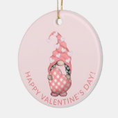 Niedlicher Gnome Happy Valentines Day Keramik Ornament (Links)