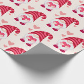 Niedlicher Gnome-Herzschmerz Valentinstag Geschenkpapier (Ecke)