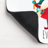 Niedlicher Gnome Holding Platard mit Grüßen Mousepad (Ecke)