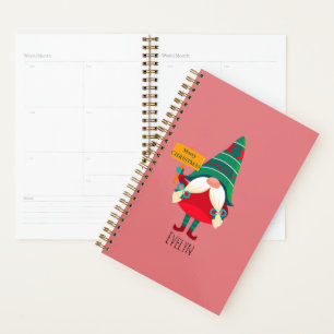 Niedlicher Gnome Holding Platard mit Grüßen Planer