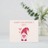 Niedlicher Gnome-Hörsaal Valentinstag Feiertagspostkarte (Stehend Vorderseite)