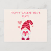 Niedlicher Gnome-Hörsaal Valentinstag Feiertagspostkarte (Vorderseite)