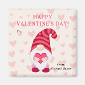 Niedlicher Gnome-Hörsaal Valentinstag Magnet (Vorne)