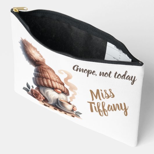 Niedlicher Gnome-Kaffee Zubehörtasche (Offen)