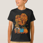Niedlicher Gnome Leopard Pumpkin Tree Verlasse Her T-Shirt (Vorderseite)