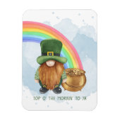 Niedlicher Gnome Pot of Gold Custom St Patrick's D Magnet (Vertikal)