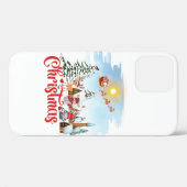 Niedlicher Gnome, Snowman feiert Weihnachtsfeierta Case-Mate iPhone Hülle (Rückseite (Horizontal))