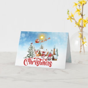 Niedlicher Gnome, Snowman feiert Weihnachtsfeierta Karte