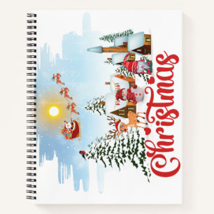 Niedlicher Gnome, Snowman feiert Weihnachtsfeierta Notizblock