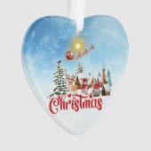 Niedlicher Gnome, Snowman feiert Weihnachtsfeierta Ornament (Vorderseite)