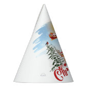 Niedlicher Gnome, Snowman feiert Weihnachtsfeierta Partyhütchen (Links)