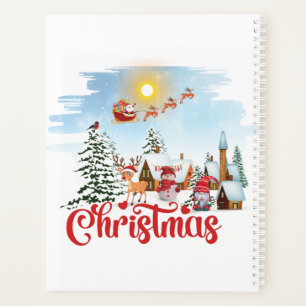 Niedlicher Gnome, Snowman feiert Weihnachtsfeierta Planer