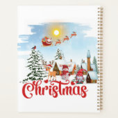 Niedlicher Gnome, Snowman feiert Weihnachtsfeierta Planer (Rückseite)