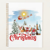 Niedlicher Gnome, Snowman feiert Weihnachtsfeierta Planer (Vorderseite)