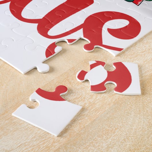 Niedlicher Gnome, Snowman feiert Weihnachtsfeierta Puzzle (Seite)