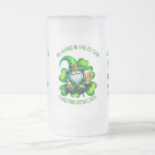 Niedlicher Gnome St Patrick's Day mit Bier | Mattglas Bierglas (Mittel)