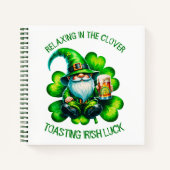 Niedlicher Gnome St Patrick's Day mit Bier | Notizblock (Vorderseite)