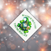 Niedlicher Gnome St Patrick's Day mit Bier | Serviette