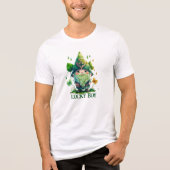 Niedlicher Gnome St. Patrick's Day Tri-Blend Shirt (Vorderseite)