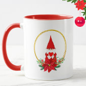 Niedlicher Gnome und Weihnachtskranz Tasse