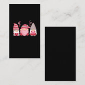 Niedlicher Gnome Valentinstag Herz Visitenkarte (Vorne/Hinten)