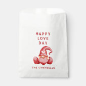 Niedlicher Gnome Valentinstag Rotes Herz Valentine Geschenktütchen (Vorderseite)