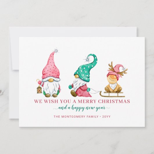 Niedlicher Gnome Weihnachten (Vorderseite)