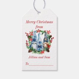 Niedlicher Gnome Weihnachten Geschenkanhänger