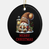 Niedlicher Gnome Weihnachten Keramik Ornament (Links)