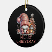 Niedlicher Gnome Weihnachten Keramik Ornament (Links)